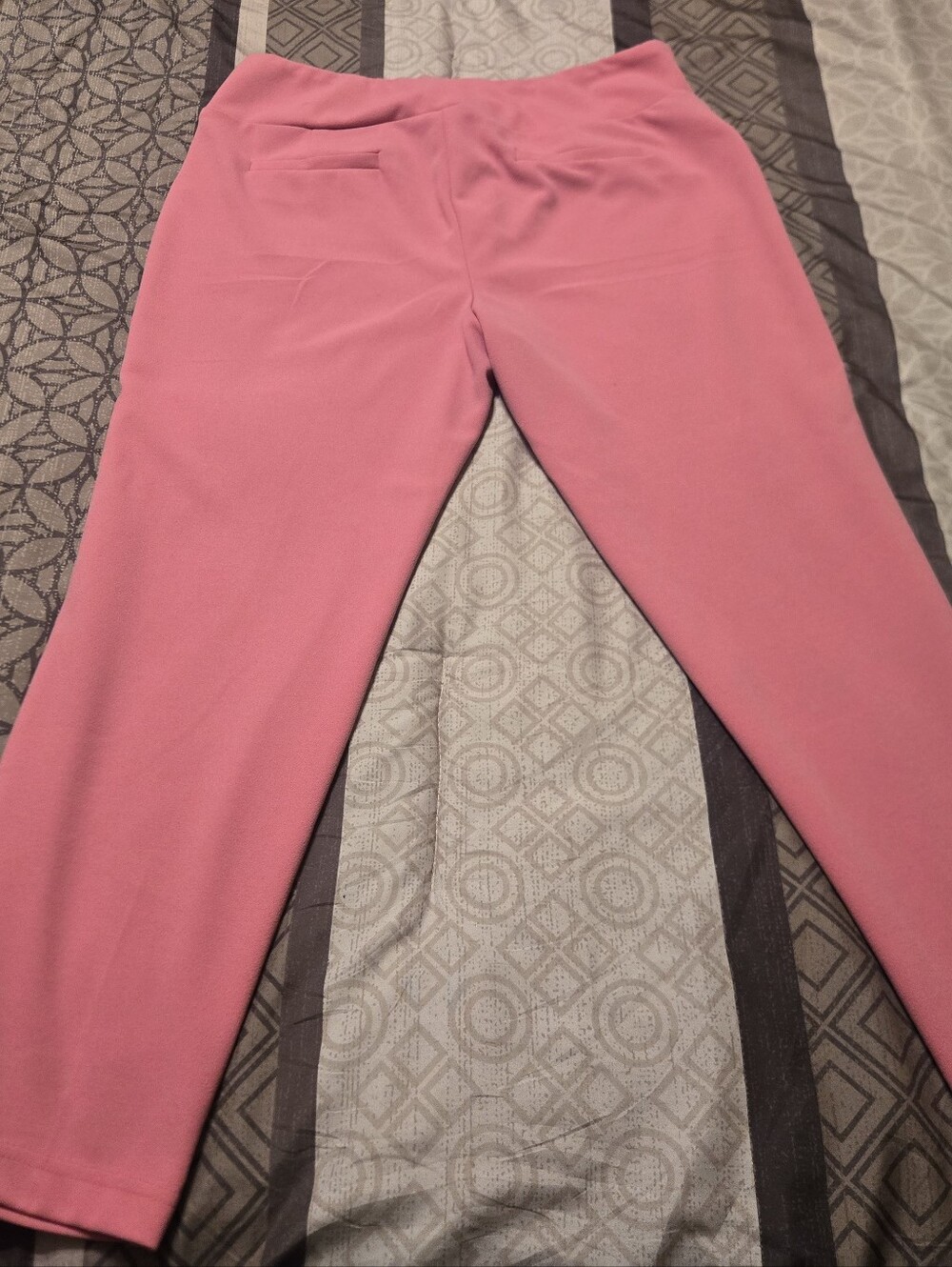 Large Soho Women's Pink Pull-On Ponte Pants - Picture 5 of 5
